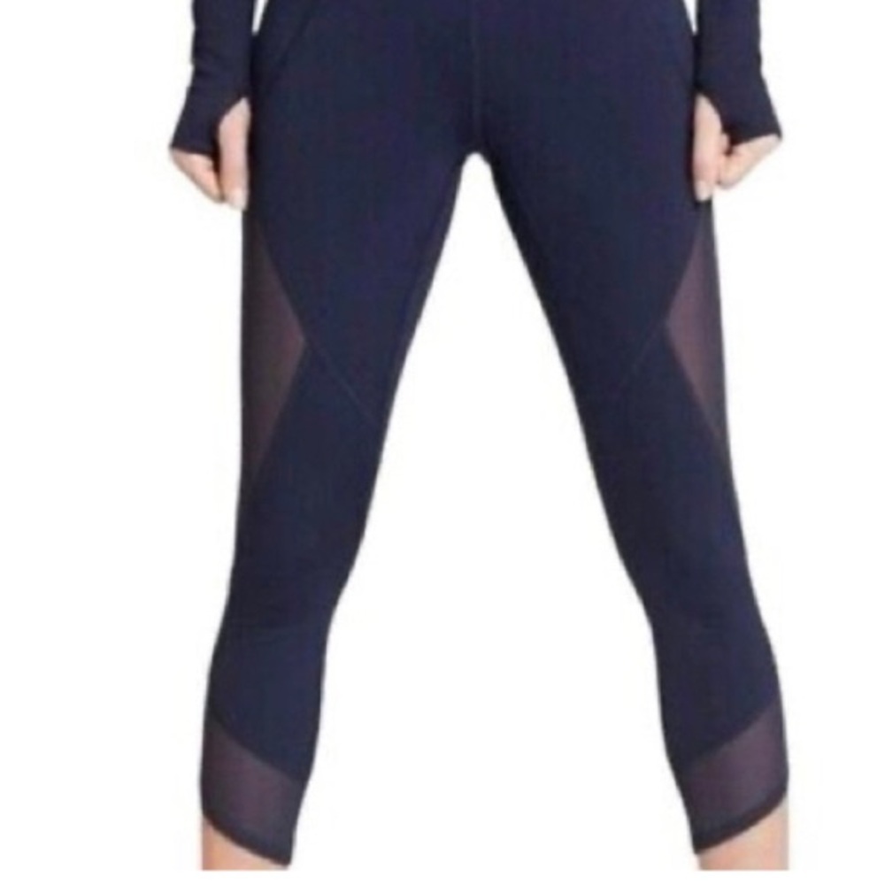 Athleta Aura Sonar Mesh Leggings in Dark Navy Blue S - Picture 3 of 7